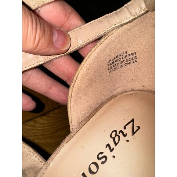 Zigi Soho Jaslene 9 Beige Studded High Heel Platform Peep Toe Shoes‎ Sexy Y2K - Picture 6 of 9